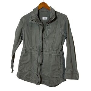 MARINE LAYER Jacket Women M Olive Green Utility Drawstring Waist Gorpcore Army